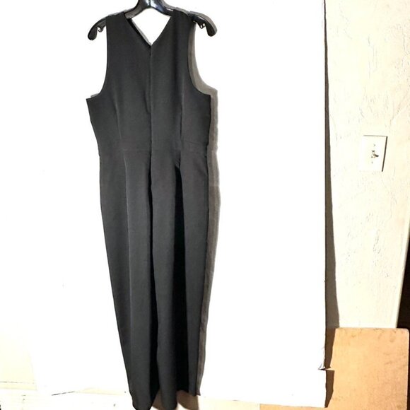 Sam Edelman Size 12 Black Sleeveless Long Formal Romper Pants Jumpsuit - Picture 1 of 11